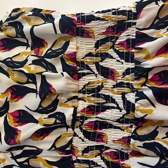 Banana Republic Cream Print Pattern Sleeveless Blouse Size XS - Picture 4 of 8